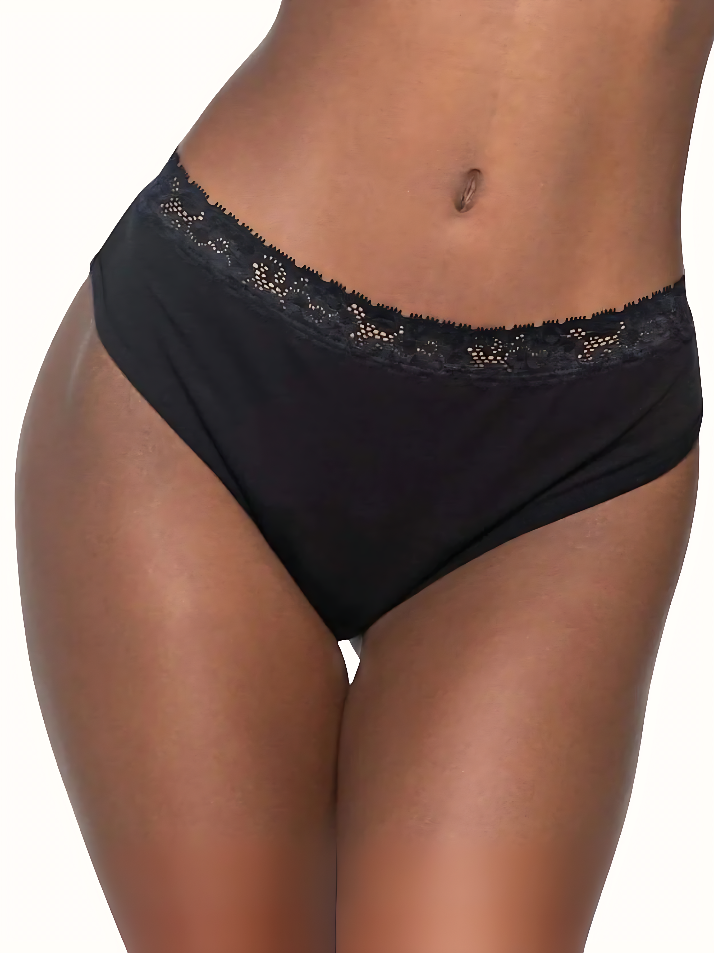 Culotte menstruelle en dentelle – 100% Bambou, Flux moyen à abondant