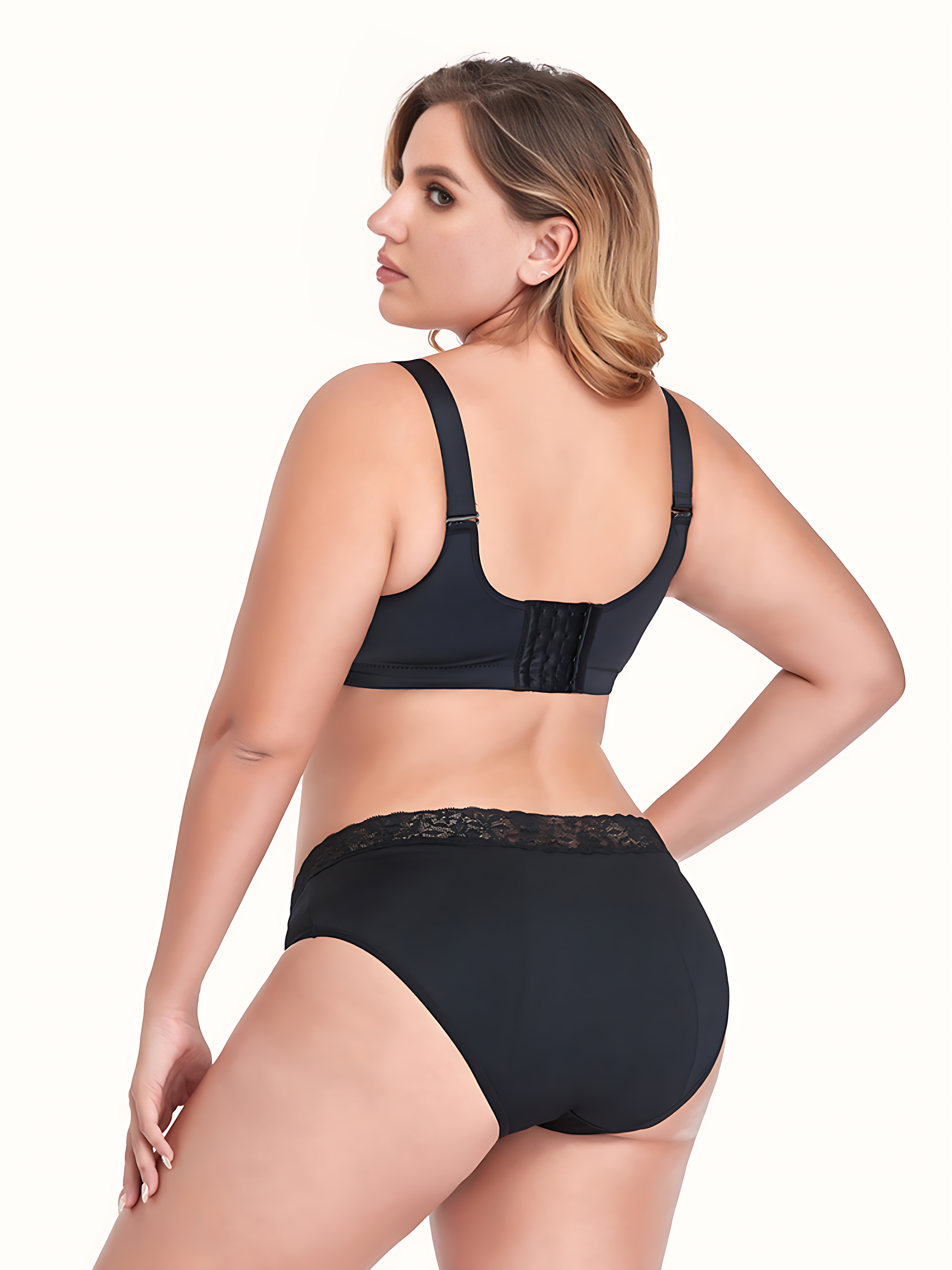 Culotte menstruelle en dentelle – 100% Bambou, Flux moyen à abondant